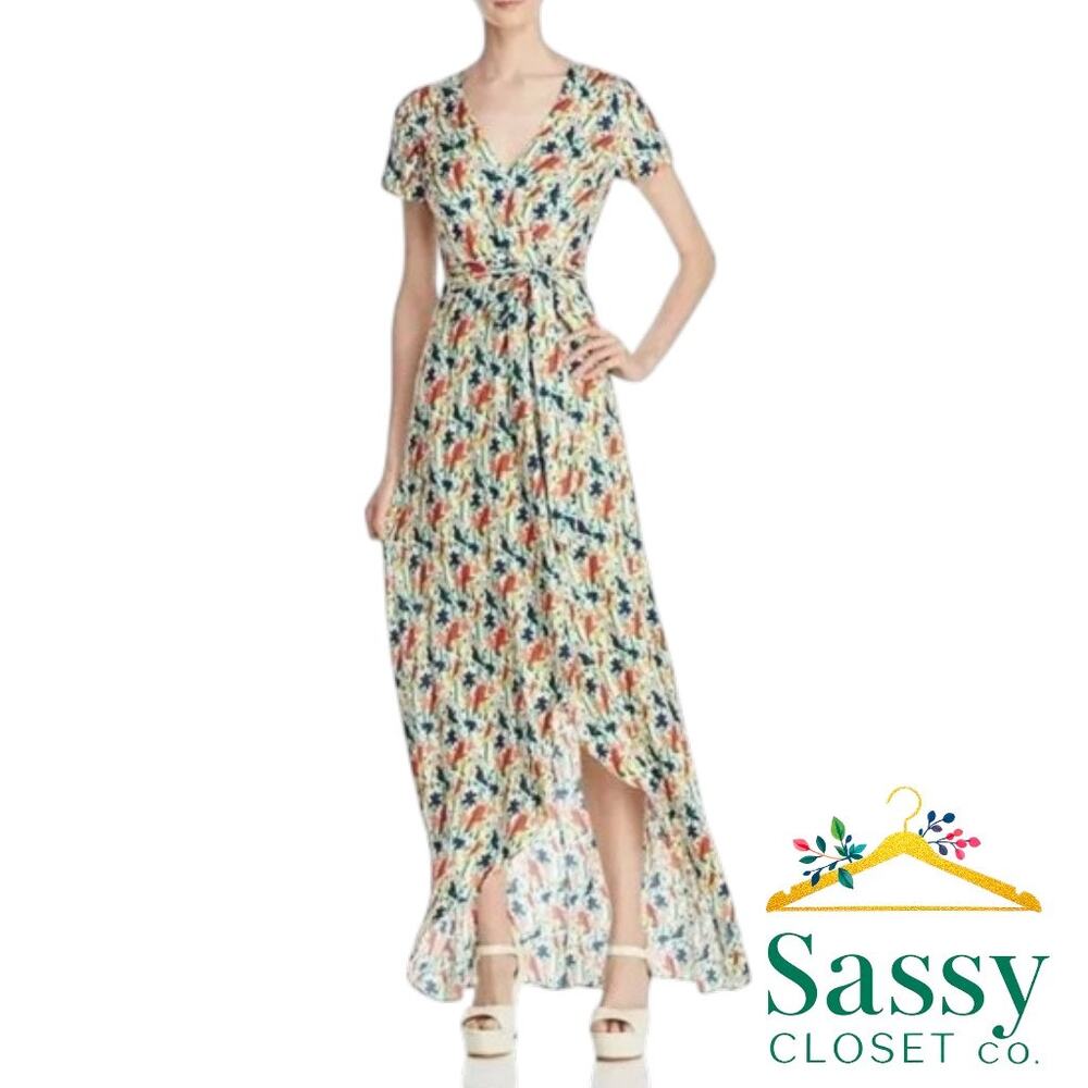 ✨ ALICE + OLIVIA Adrianna Bird Party Floral Maxi Dress 12 🦜